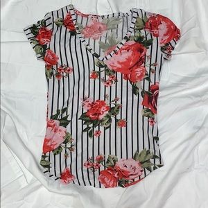 Floral striped shirt